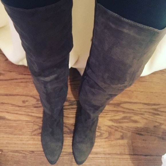 Shoes - Olive over the knee boots